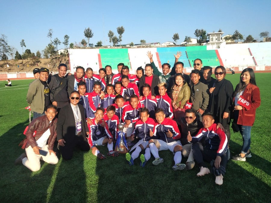 Phek district XI - winner of 20th Inter District Football Championship 2019. (Morung Photo)